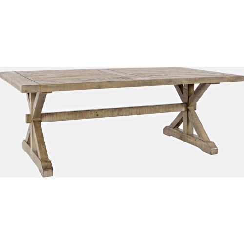 Carlyle Crossing Coffee Table in Distressed Light Brown Pine